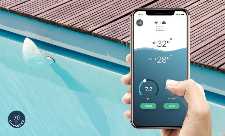 Application de pilotage de piscine connectée sur smartphone